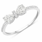 Pear Cut Bow Diamond Accent Ring