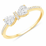 Pear Cut Bow Diamond Accent Ring