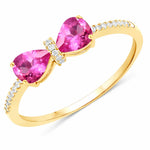 Pear Cut Bow Diamond Accent Ring