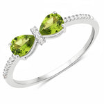 Pear Cut Bow Diamond Accent Ring