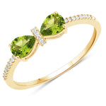 Pear Cut Bow Diamond Accent Ring