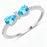 Pear Cut Bow Diamond Accent Ring