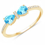 Pear Cut Bow Diamond Accent Ring