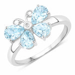 Butterfly Diamond Accent Ring