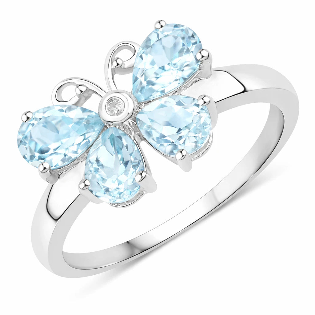 Butterfly Diamond Accent Ring