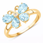 Butterfly Diamond Accent Ring