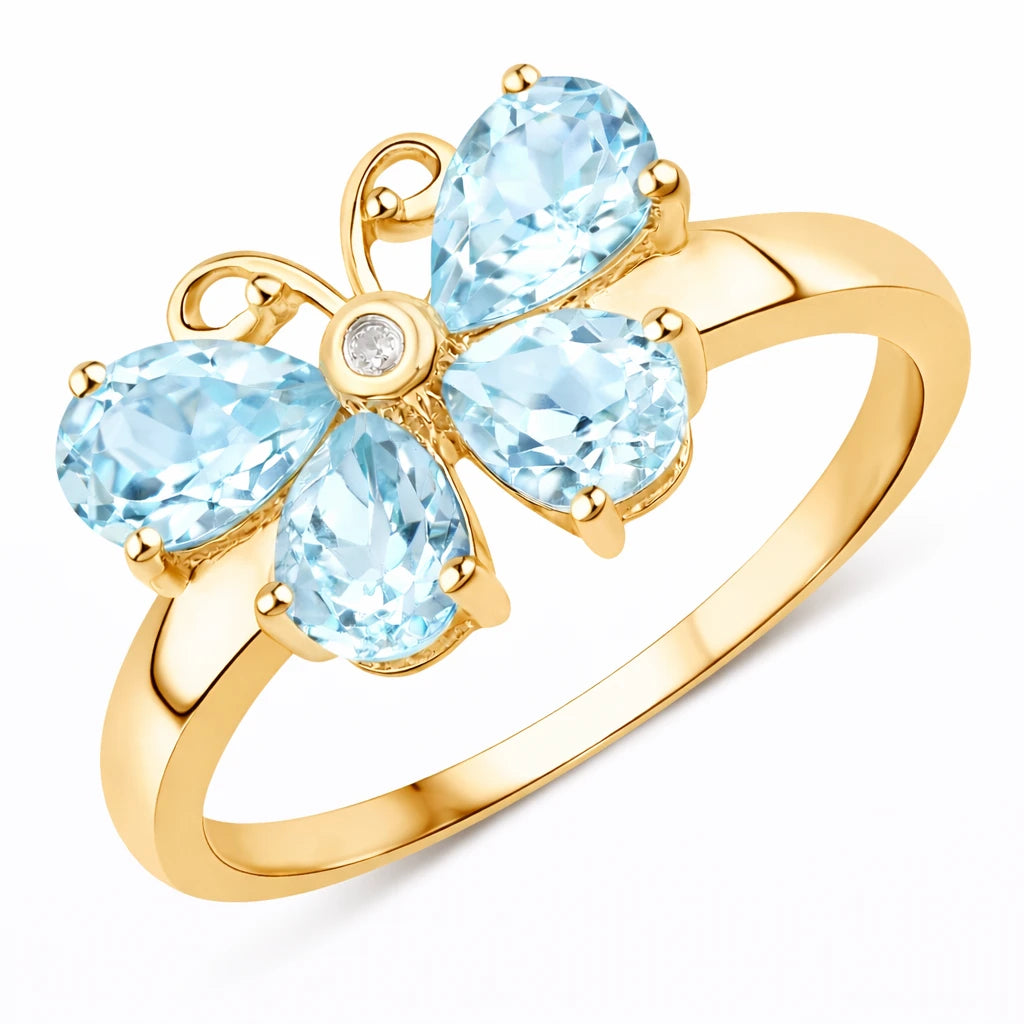 Butterfly Diamond Accent Ring