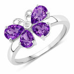 Butterfly Diamond Accent Ring