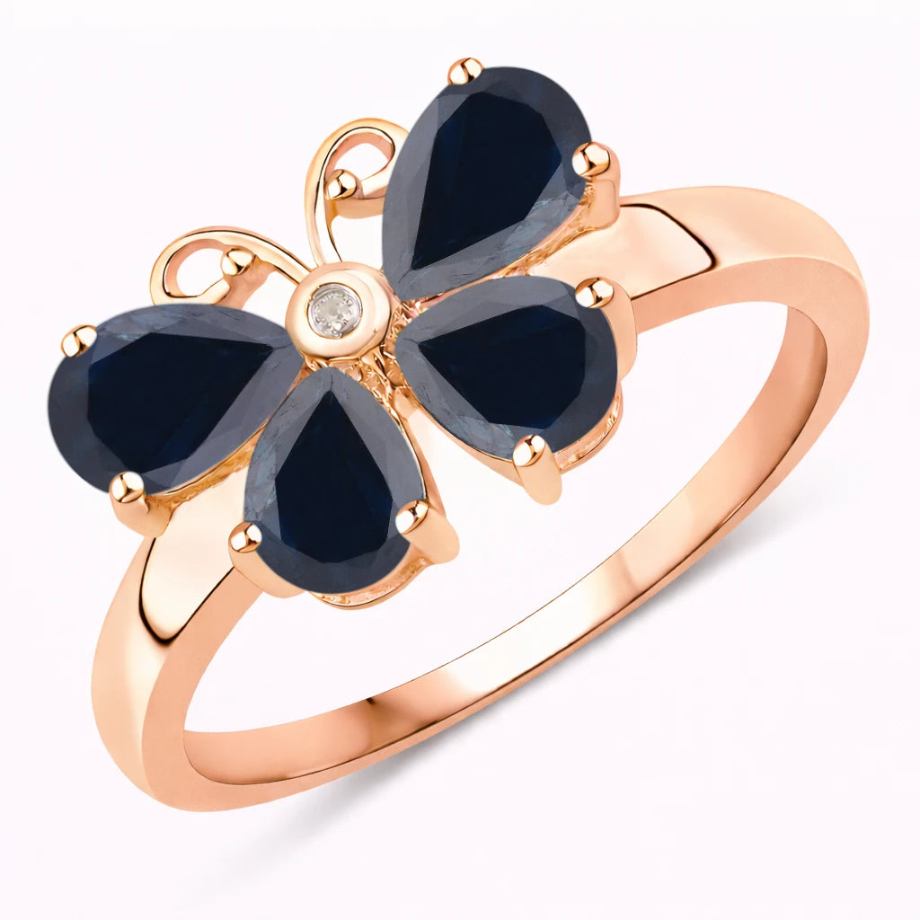 Butterfly Diamond Accent Ring