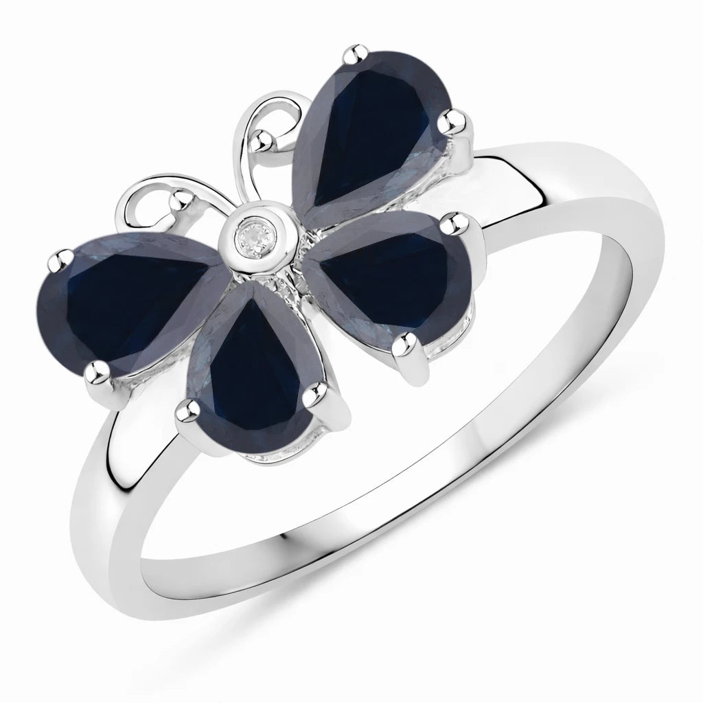 Butterfly Diamond Accent Ring