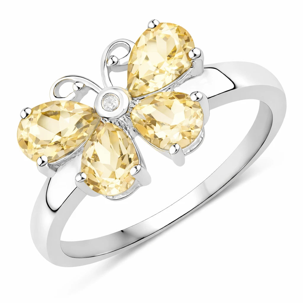 Butterfly Diamond Accent Ring