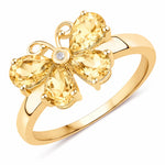 Butterfly Diamond Accent Ring