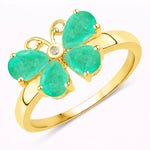 Butterfly Diamond Accent Ring