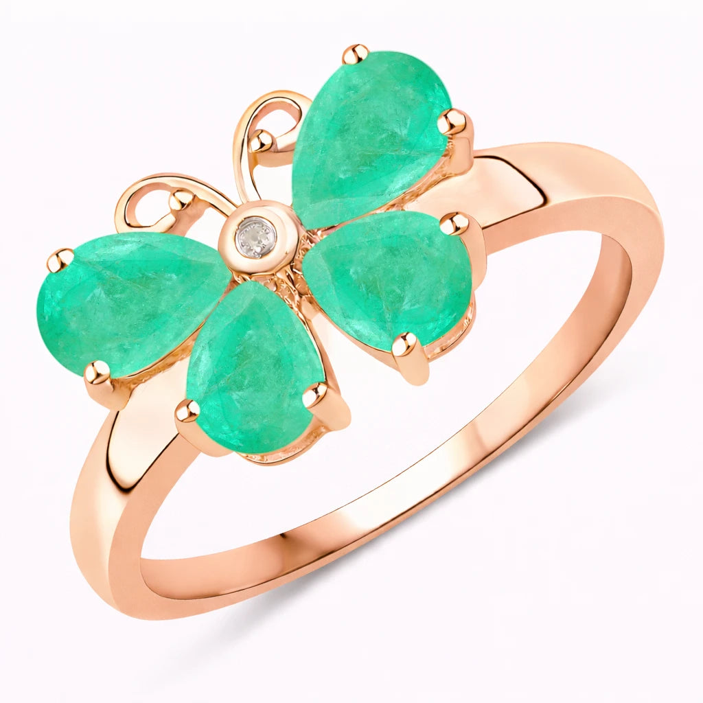 Butterfly Diamond Accent Ring