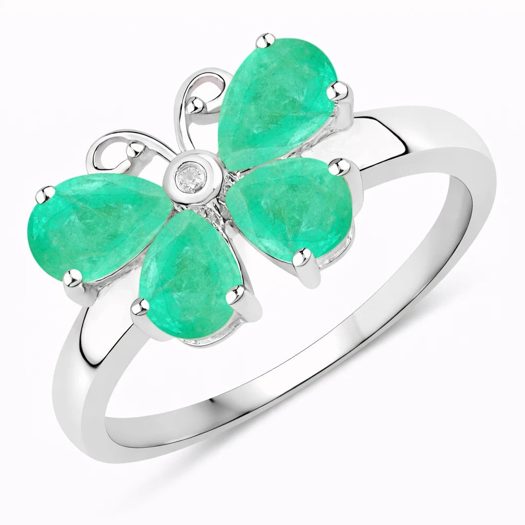 Butterfly Diamond Accent Ring
