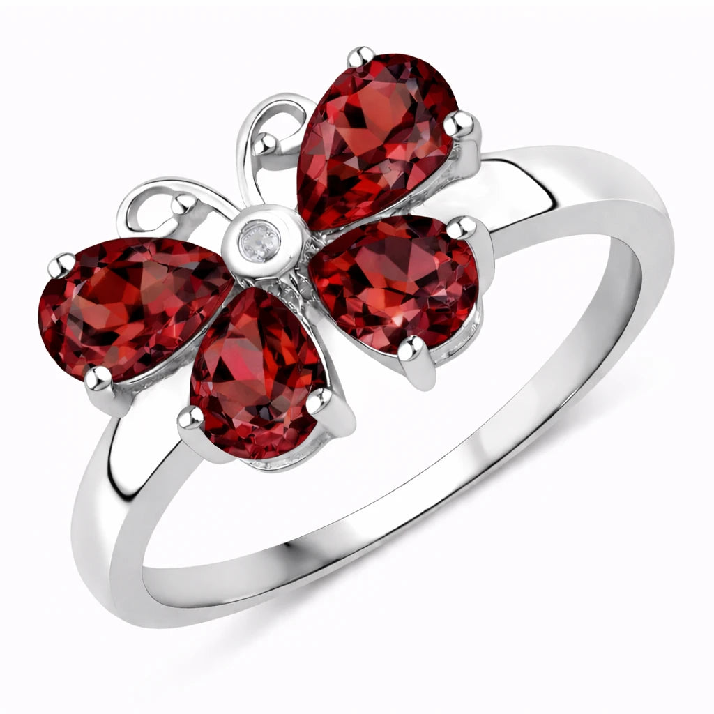 Butterfly Diamond Accent Ring