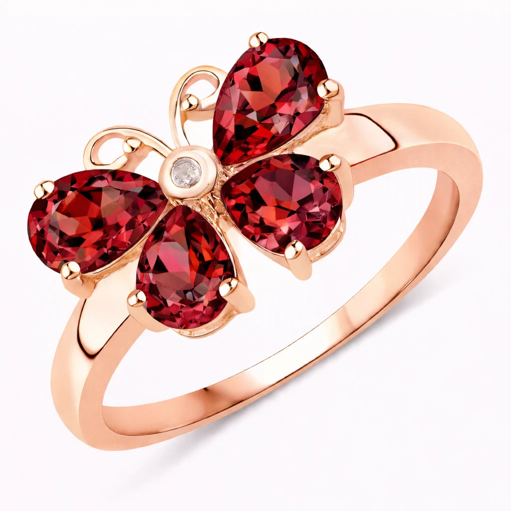 Butterfly Diamond Accent Ring