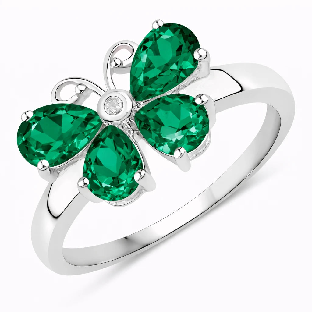 Butterfly Diamond Accent Ring