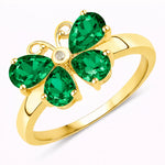 Butterfly Diamond Accent Ring