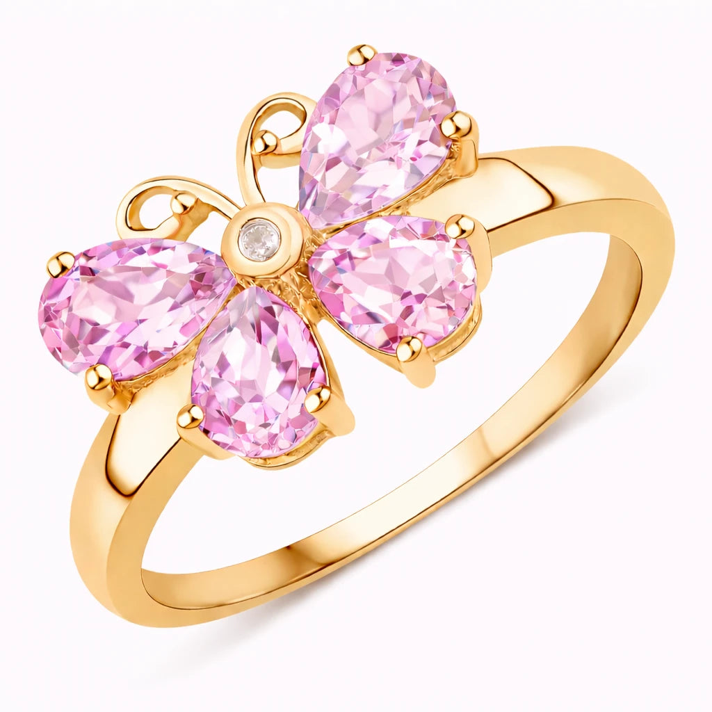 Butterfly Diamond Accent Ring
