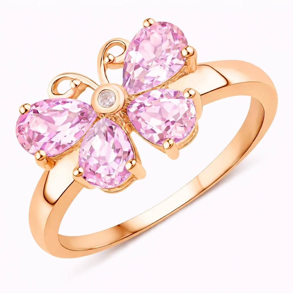 Butterfly Diamond Accent Ring