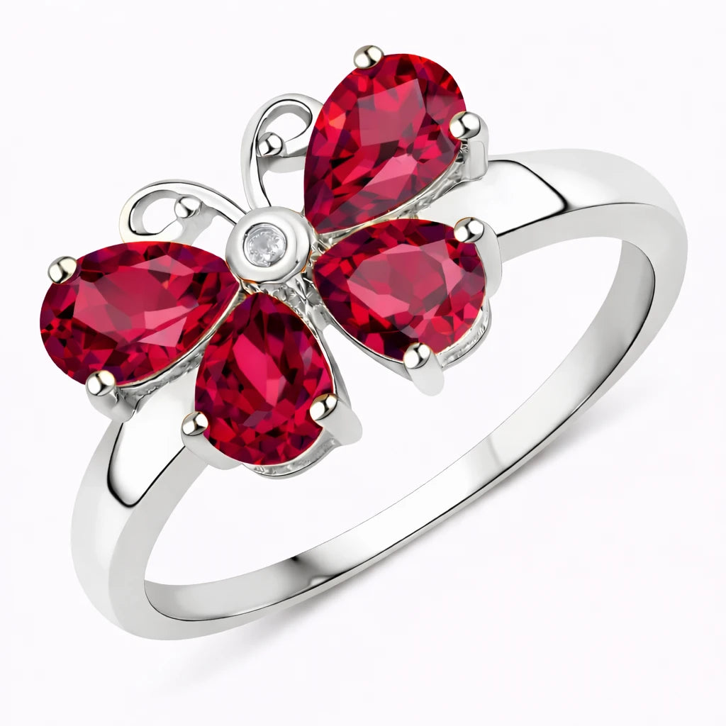 Butterfly Diamond Accent Ring