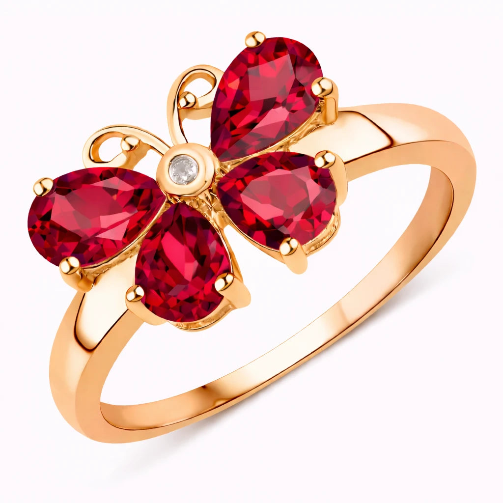 Butterfly Diamond Accent Ring