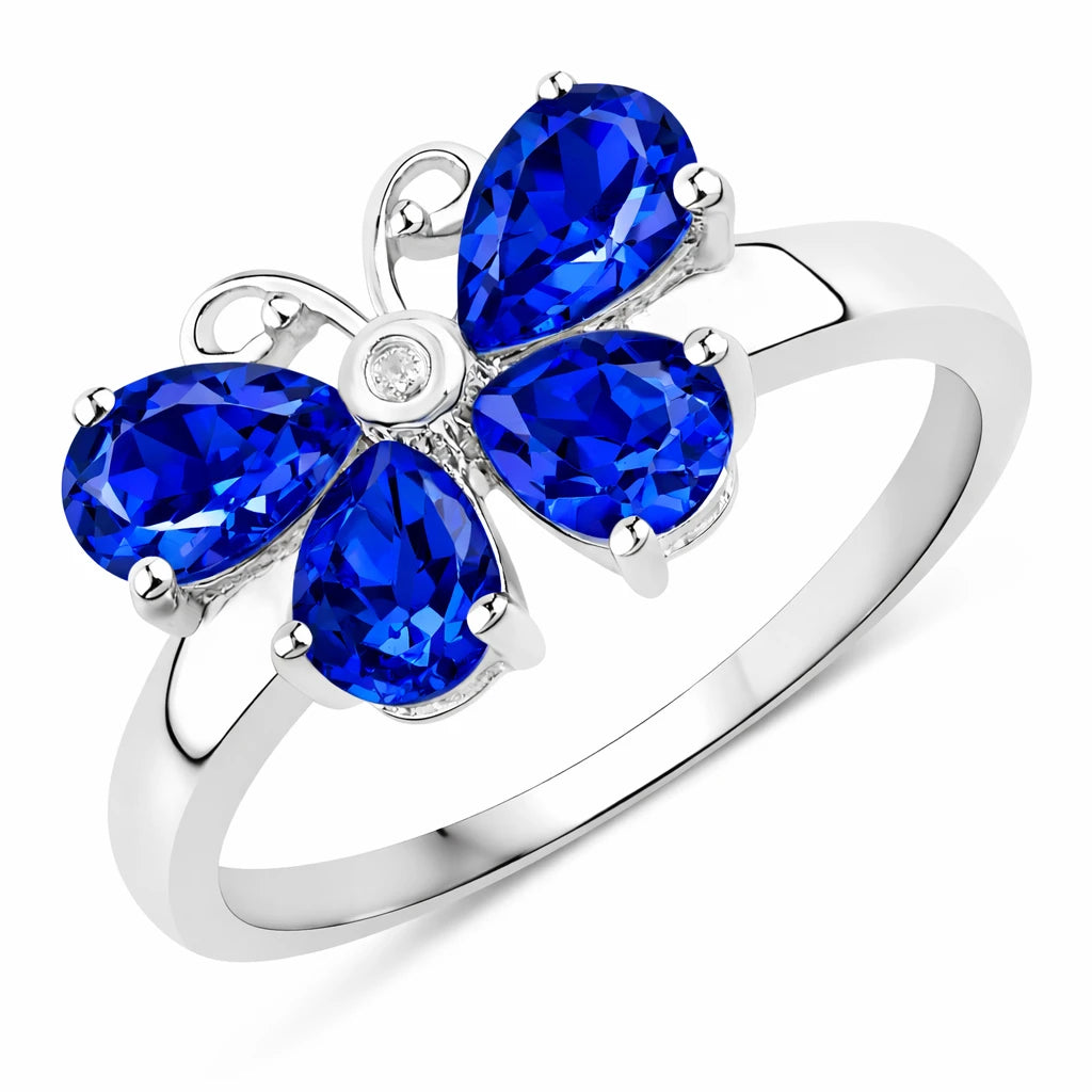 Butterfly Diamond Accent Ring