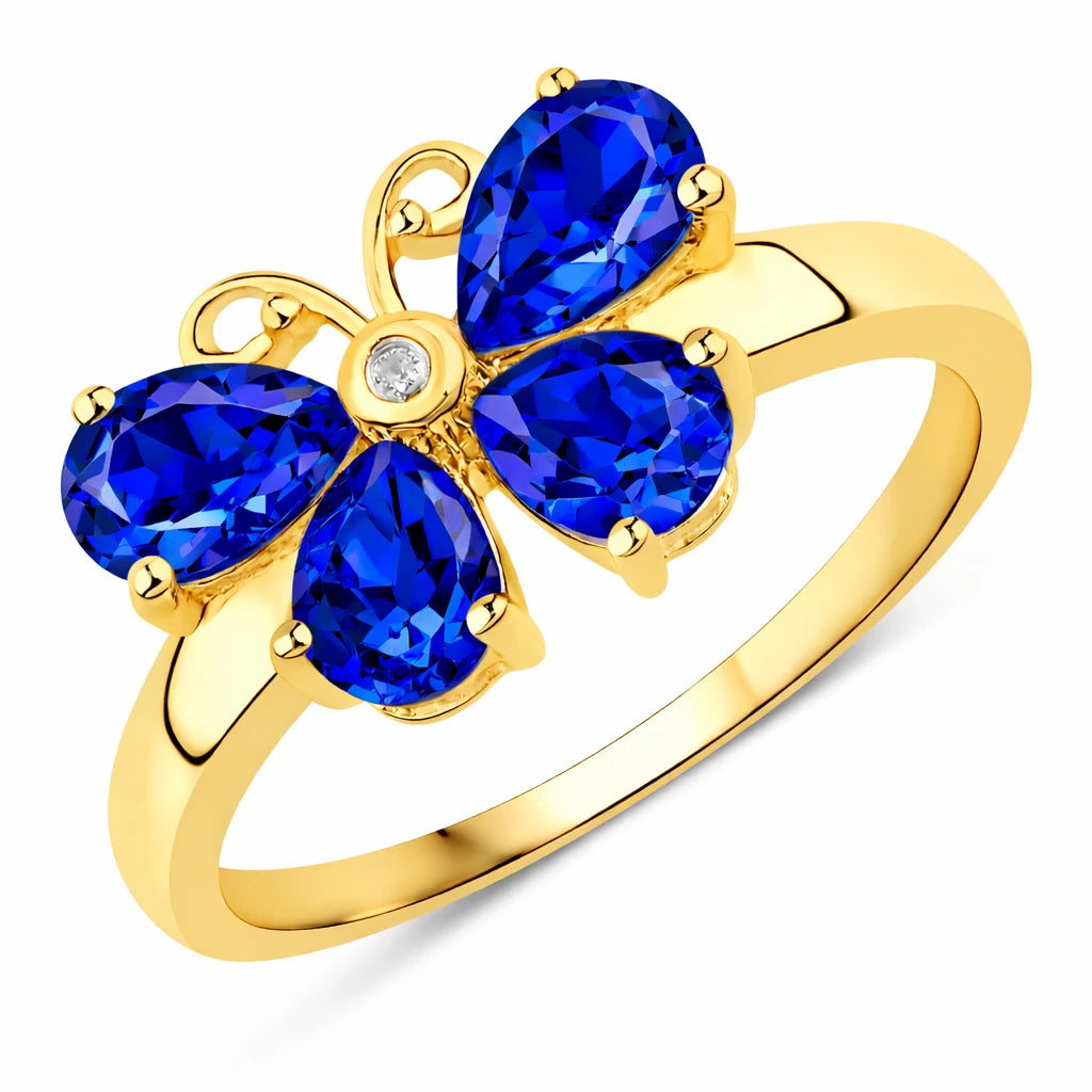 Butterfly Diamond Accent Ring