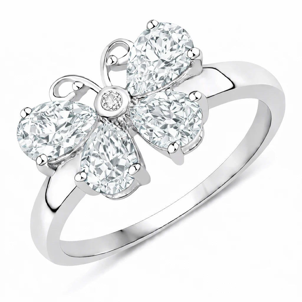 Butterfly Diamond Accent Ring