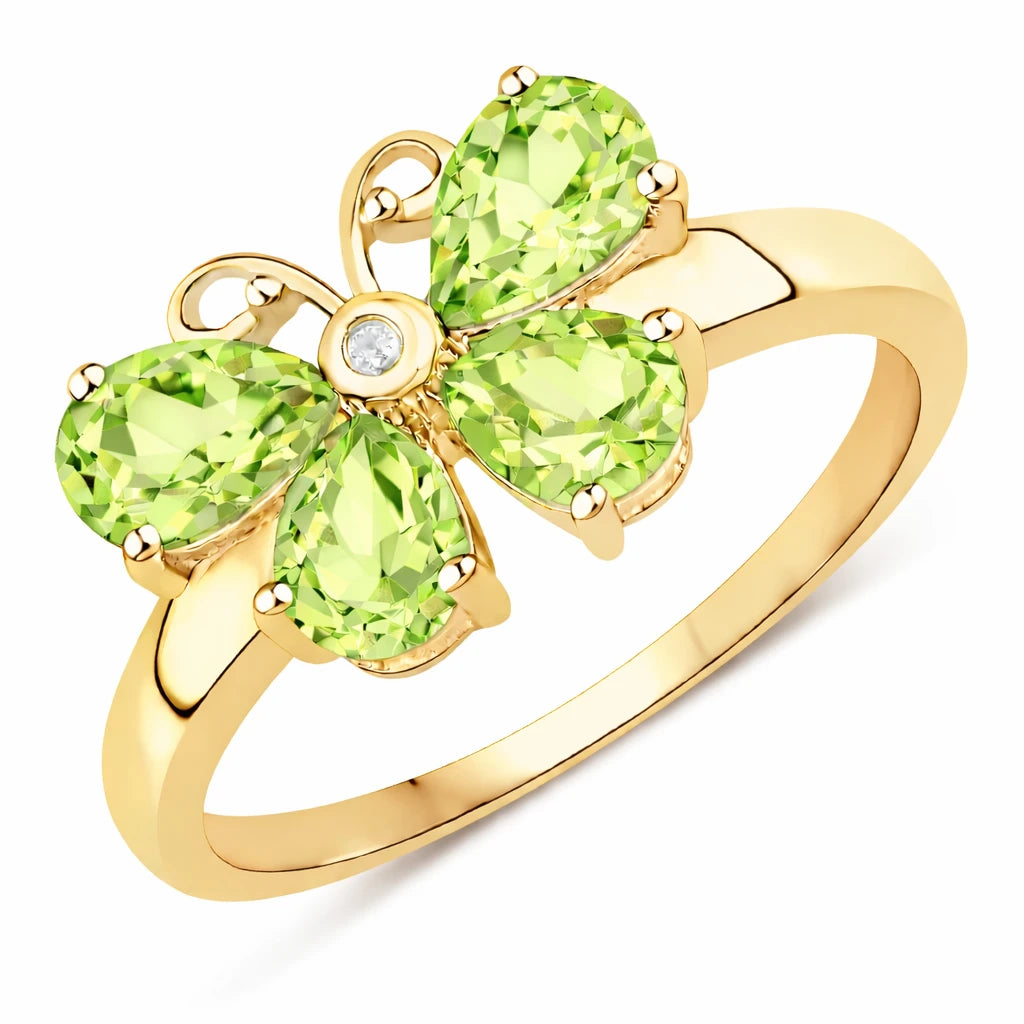 Butterfly Diamond Accent Ring