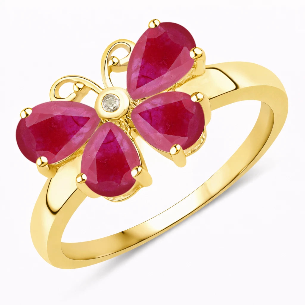 Butterfly Diamond Accent Ring