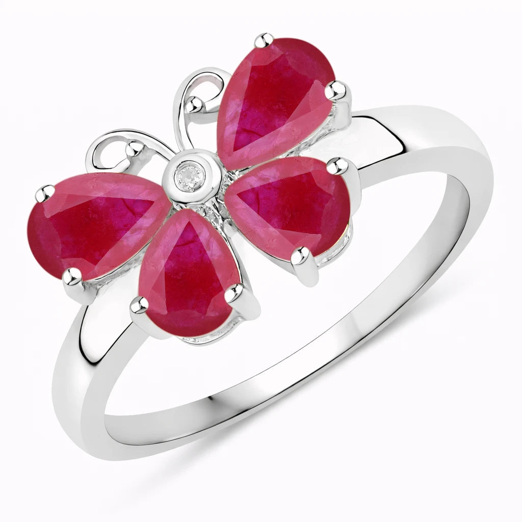 Butterfly Diamond Accent Ring