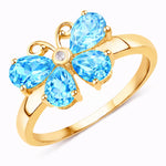 Butterfly Diamond Accent Ring