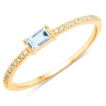 Baguette Cut Diamond Halo Ring