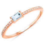 Baguette Cut Diamond Halo Ring