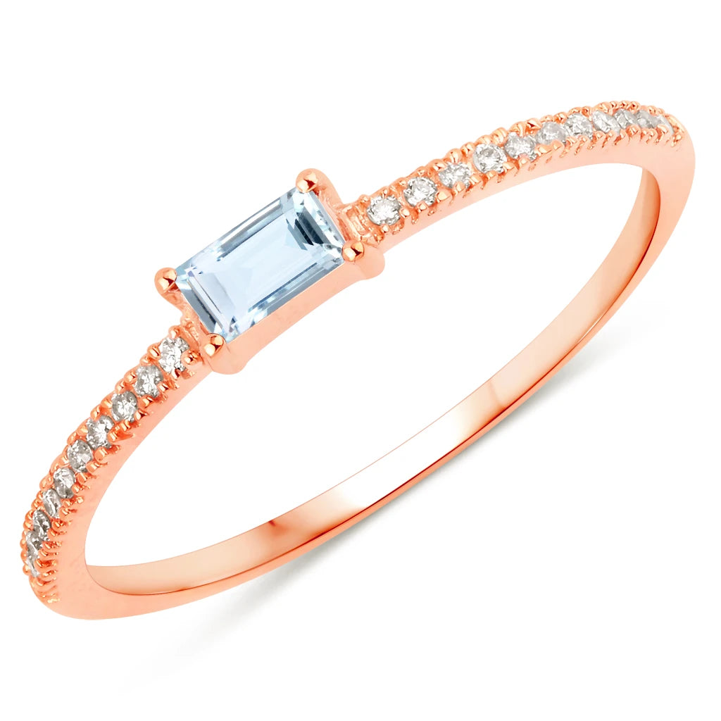 Baguette Cut Diamond Halo Ring