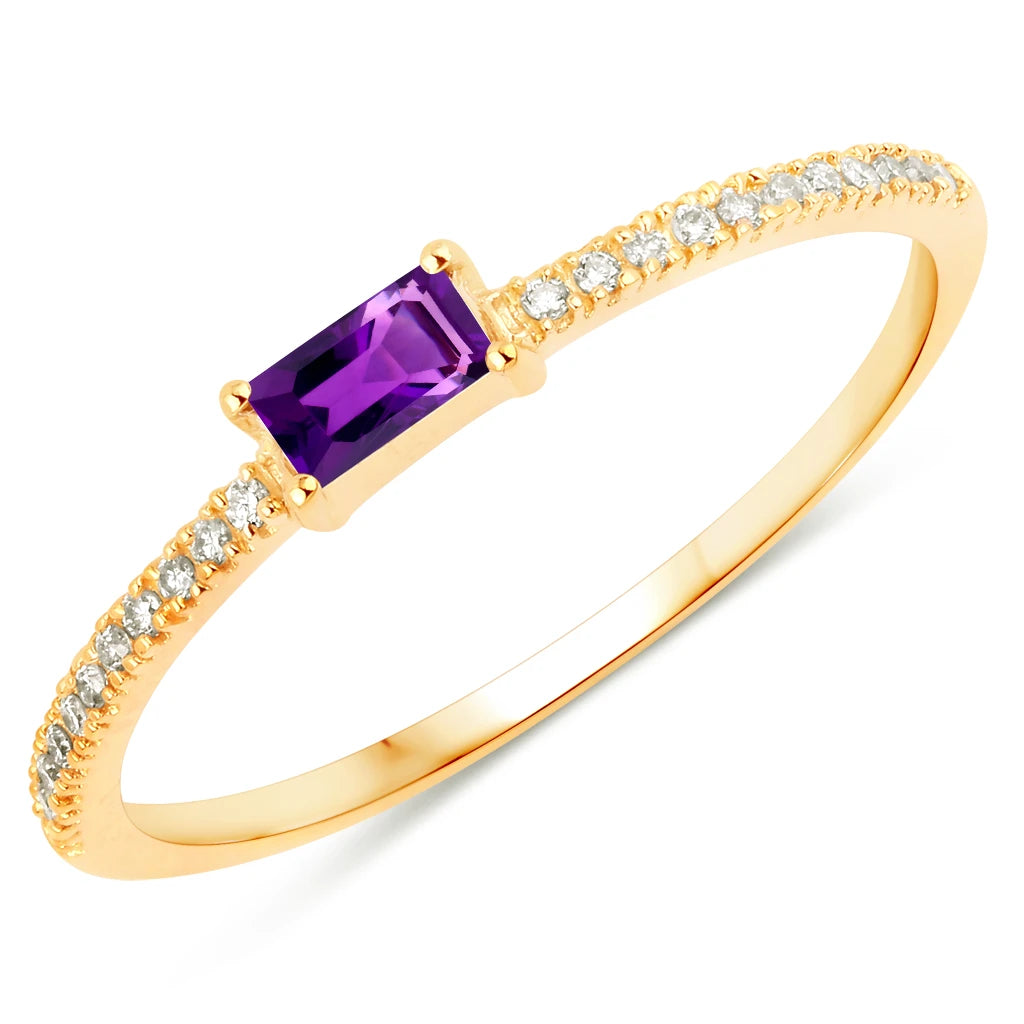 Baguette Cut Diamond Halo Ring