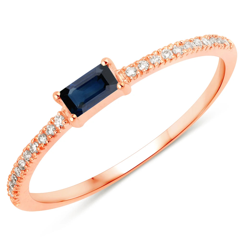 Baguette Cut Diamond Halo Ring