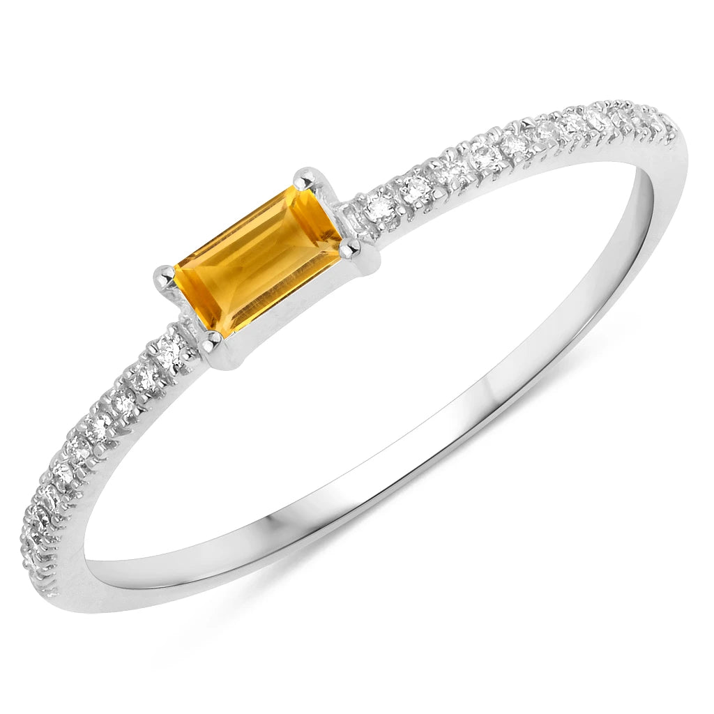 Baguette Cut Diamond Halo Ring
