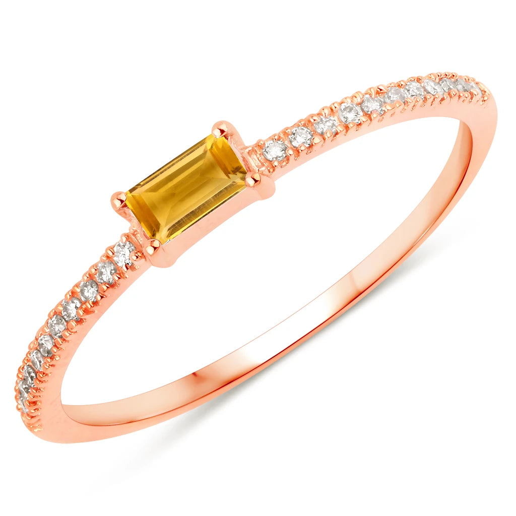 Baguette Cut Diamond Halo Ring