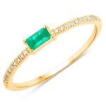 Baguette Cut Diamond Halo Ring