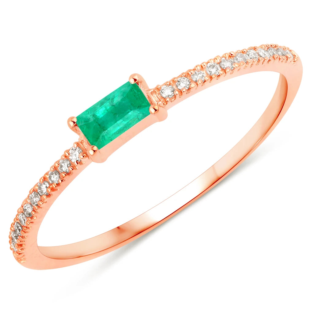 Baguette Cut Diamond Halo Ring