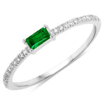 Baguette Cut Diamond Halo Ring