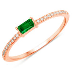 Baguette Cut Diamond Halo Ring