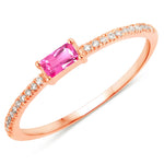 Baguette Cut Diamond Halo Ring