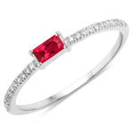 Baguette Cut Diamond Halo Ring