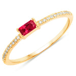 Baguette Cut Diamond Halo Ring