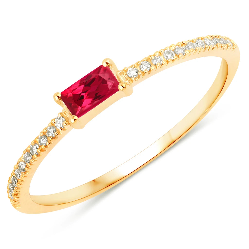 Baguette Cut Diamond Halo Ring