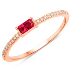 Baguette Cut Diamond Halo Ring